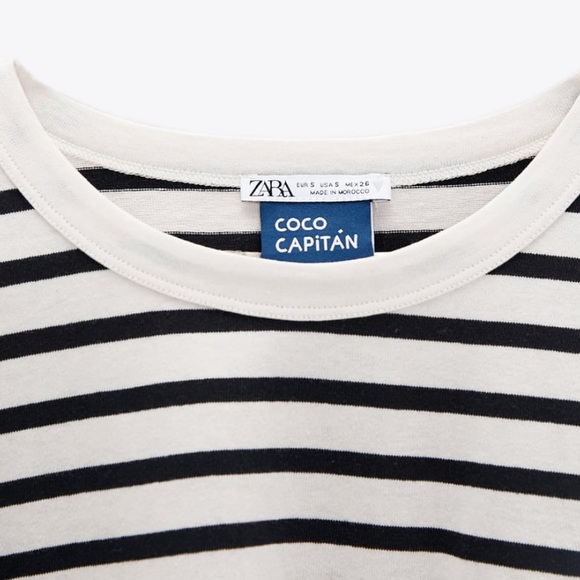 Zara coco captain collab stripe oversized top - Picture 6 of 6